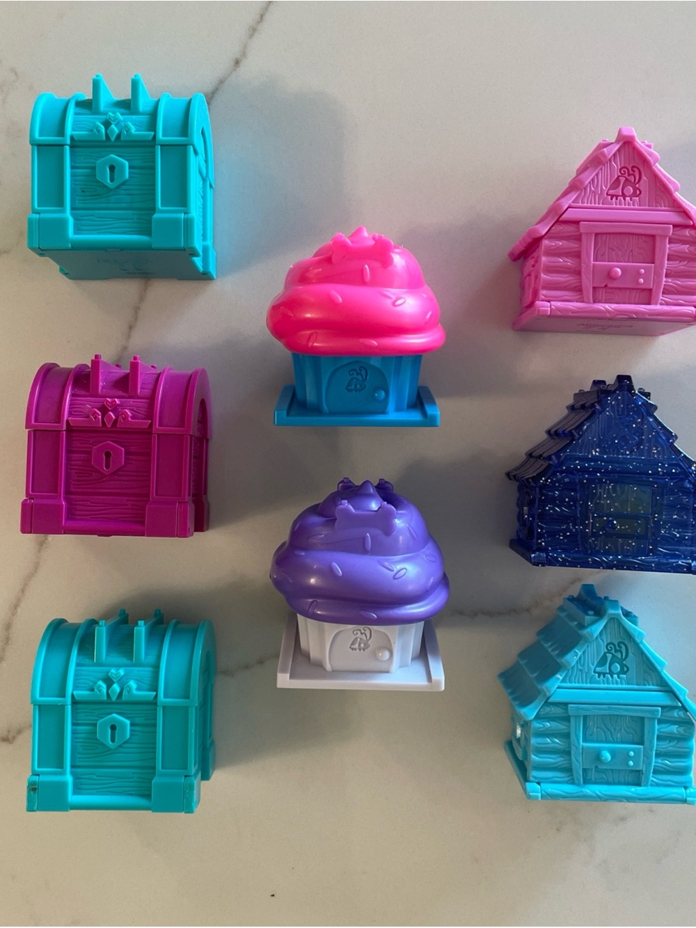 Animal Jam Playset Pods - Blue, Pink & Purple Collectible Toy Houses and acces